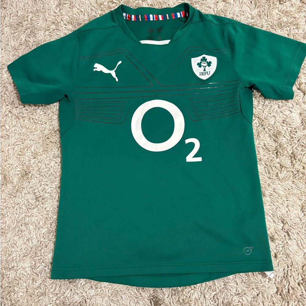 Puma Mens Green Ireland Rugby Jersey, size small, EUC